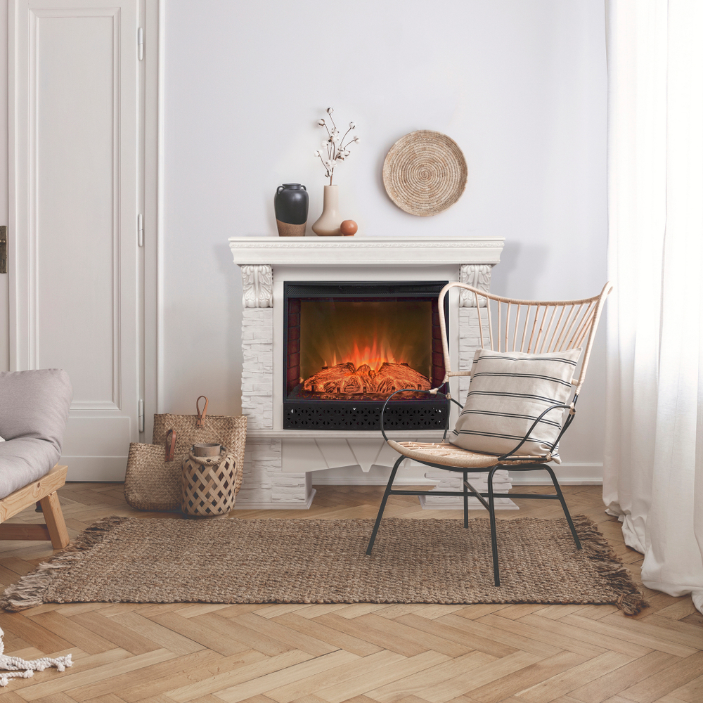 Каминокомплект Real Flame Rockland Lux 25/25,5 WT с очагом Evrika 25,5