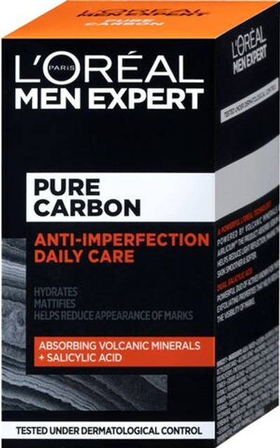Крем для лица с вулканическими минералами Pure Carbon Men Expert 50 мл (Франция)