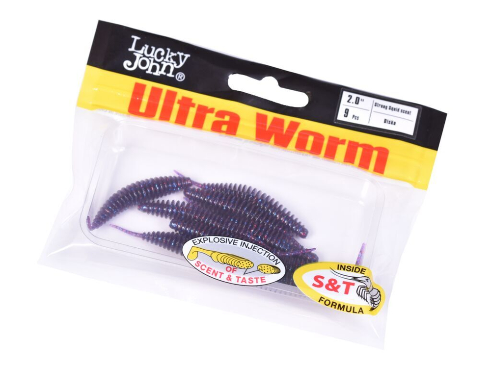 Слаги съедобные LJ Pro Series TRICK ULTRAWORM 2,0in (5 см), цв. S63, 9 шт.
