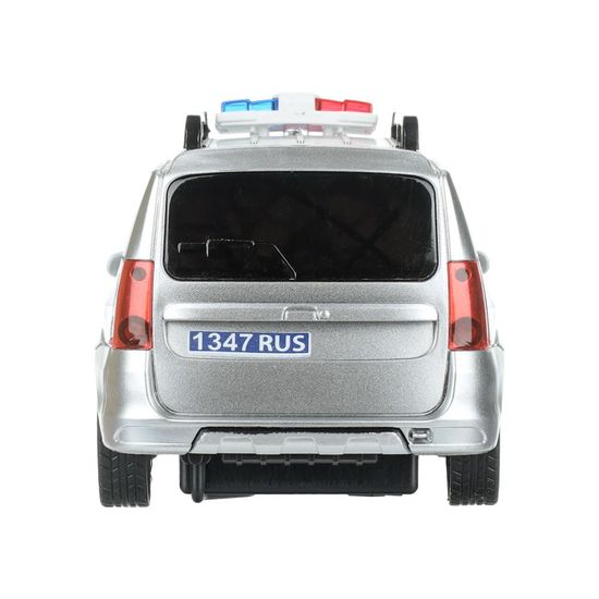Машина р/у LADA LARGUS ПОЛИЦИЯ 18 см, свет, серебр, кор. Технопарк