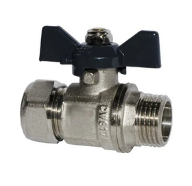 Кран шаровый м/п 20х3/4" В бабочка