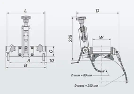 Переходник для резьбонарезных головок OCM GT24-GT12