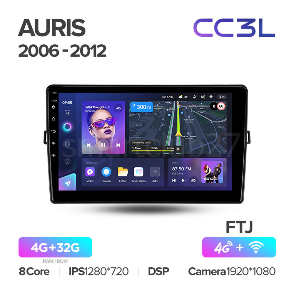 Teyes CC3L 9" для Toyota Auris 2006-2012