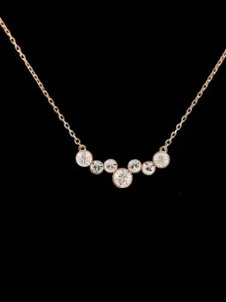 Колье-дуга Эльза с белыми кристаллами Swarovski
