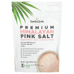 Earth Circle Organics, гималайская розовая соль премиального качества, 453,4 г (16 унций)