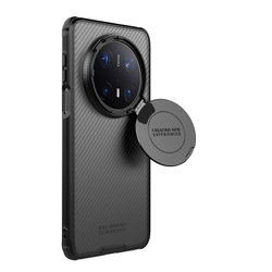 Чехол прозрачный тонированный (Transparent Black) от Nillkin с металлической откидной крышкой для камеры на Huawei Mate 70 Pro и 70 Pro+, серия CamShield Prop Case