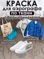 Краска для аэрографа по ткани «Коричневая»