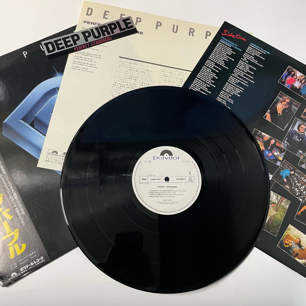 Винтажная виниловая пластинка LP Deep Purple Perfect Strangers (Япония 1984) (Оби) (Промо)