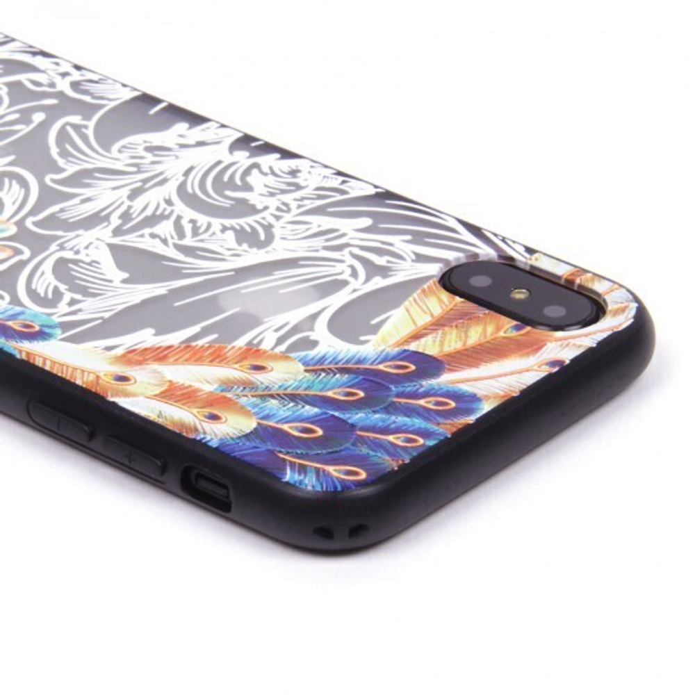 Чехол ТПУ Павлин для iPhone X/XS, 010160