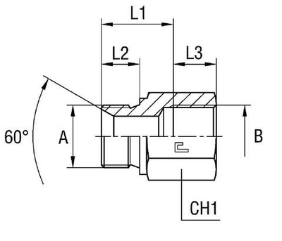Соединение PF 16х1.5 - 16х1.5