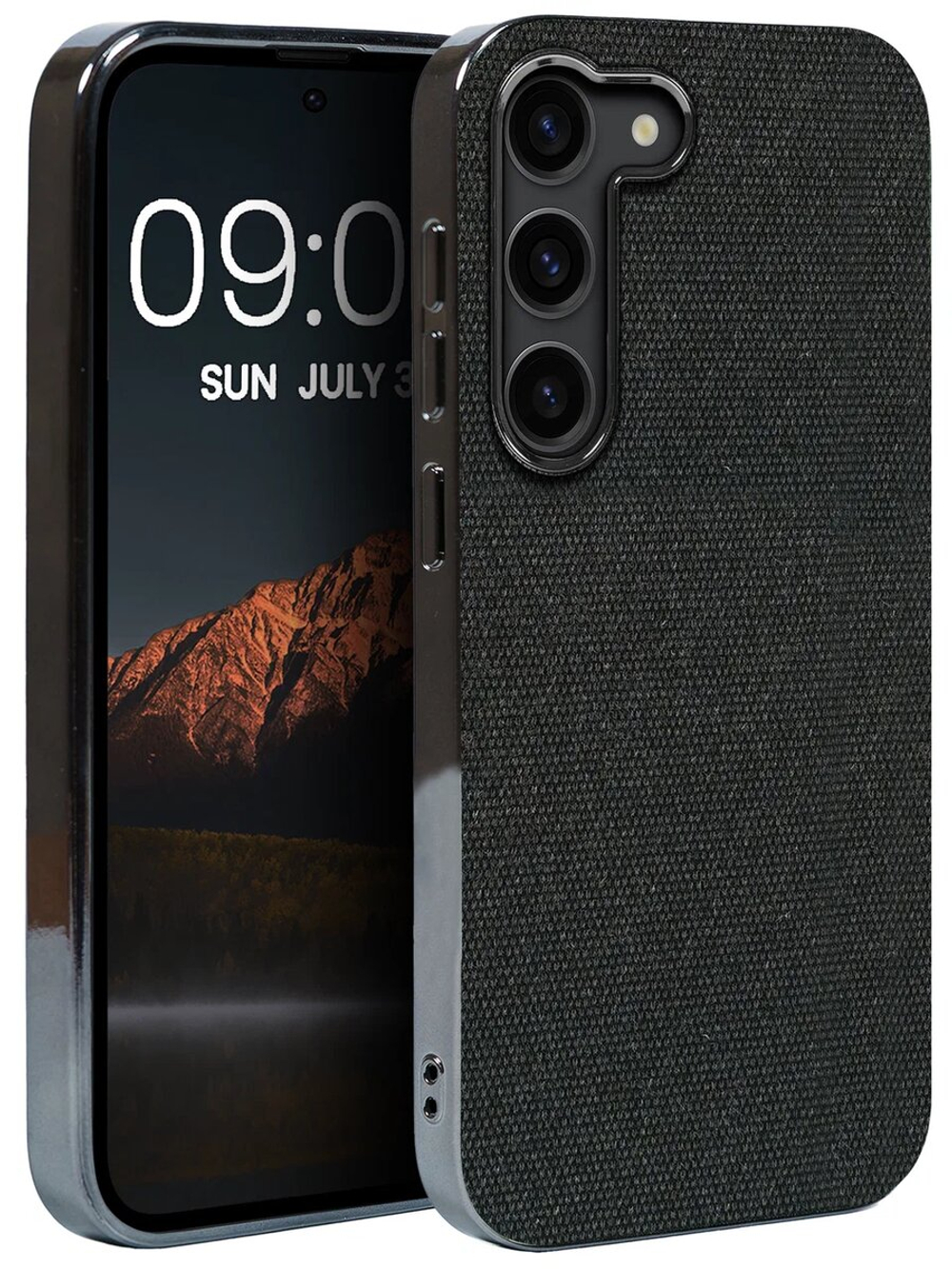Дизайнерский чехол для SAMSUNG S23 (не ULTRA,PLUS,FE) с мягкой тканевой поверхностью