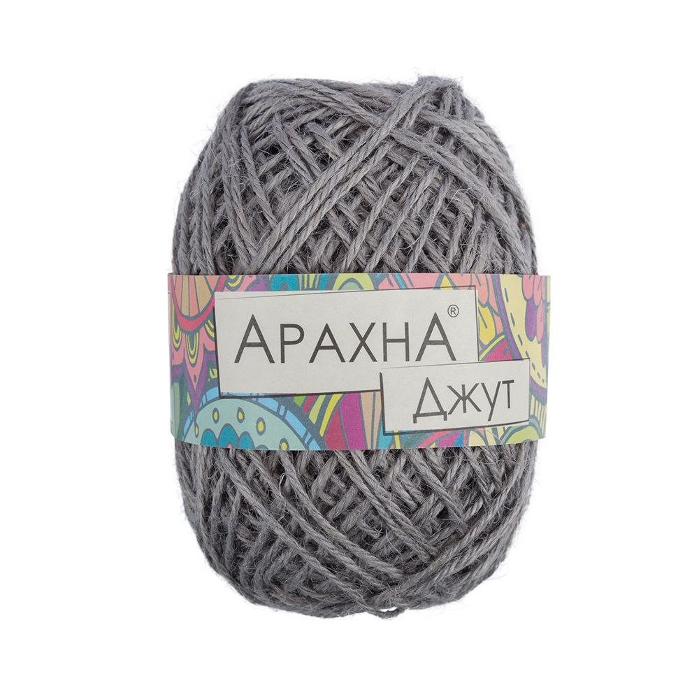 Пряжа Arachna Jute / уп.5 мот. по 100г, 90м, 007 св. серый Пряжа Arachna Jute / уп.5 мот. по 100г, 90м, 007 св. серый