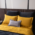 КПБ на резинке Сатин Velvet Premium с Одеялом VPR006, Евро, 4 наволочки, простынь 140*200*25