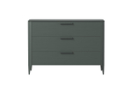 Комод Type oak 3 ящика ширина 120 см (темно-серый)