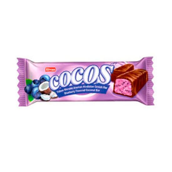 Батончик Cocos Milk Bar кокосовый со вкусом черники, 24 г