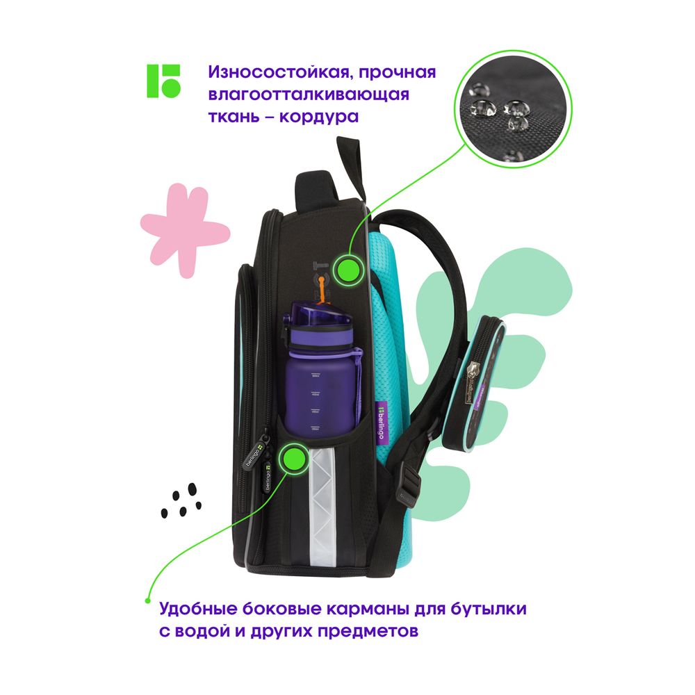 Ранец Berlingo Expert Plus Robotics gamin 36х27х14см, 2 отд., анатомическая спинка