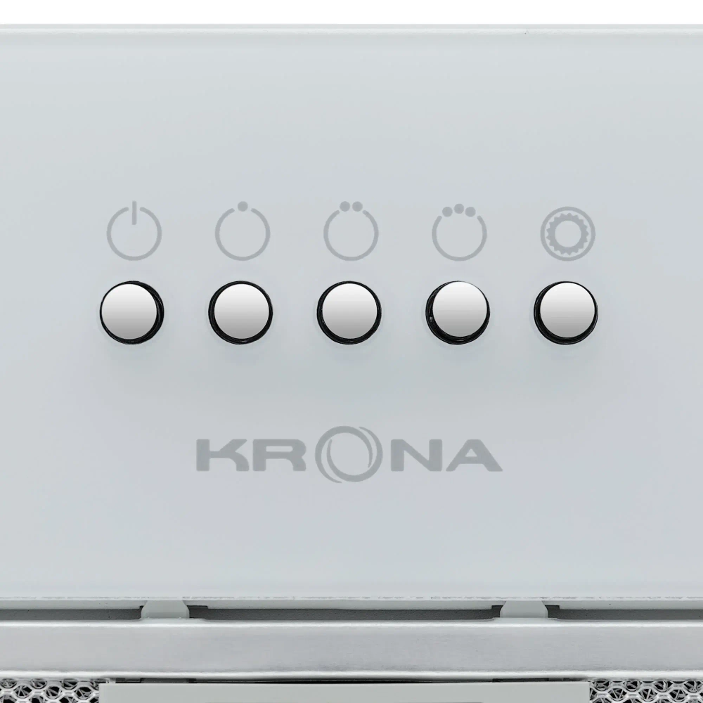 Встраиваемая вытяжка Krona LUISA 600 GLASS WHITE PB