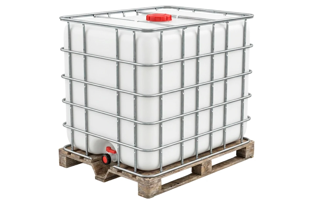 Емкость для воды пластиковая ЕвроКуб 1000 л Б/У поддон дерево