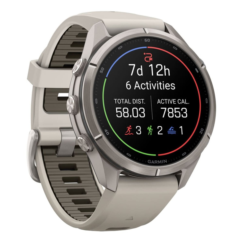 Часы Garmin Fenix 9 Pro — 43 мм AMOLED Titanium Fog Gray / Dark Sandstone