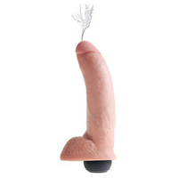 Телесный фаллоимитатор-реалистик 23см с функцией семяизвержения PipeDream King Cock Squirting 9 Dildo with Balls 5603-21