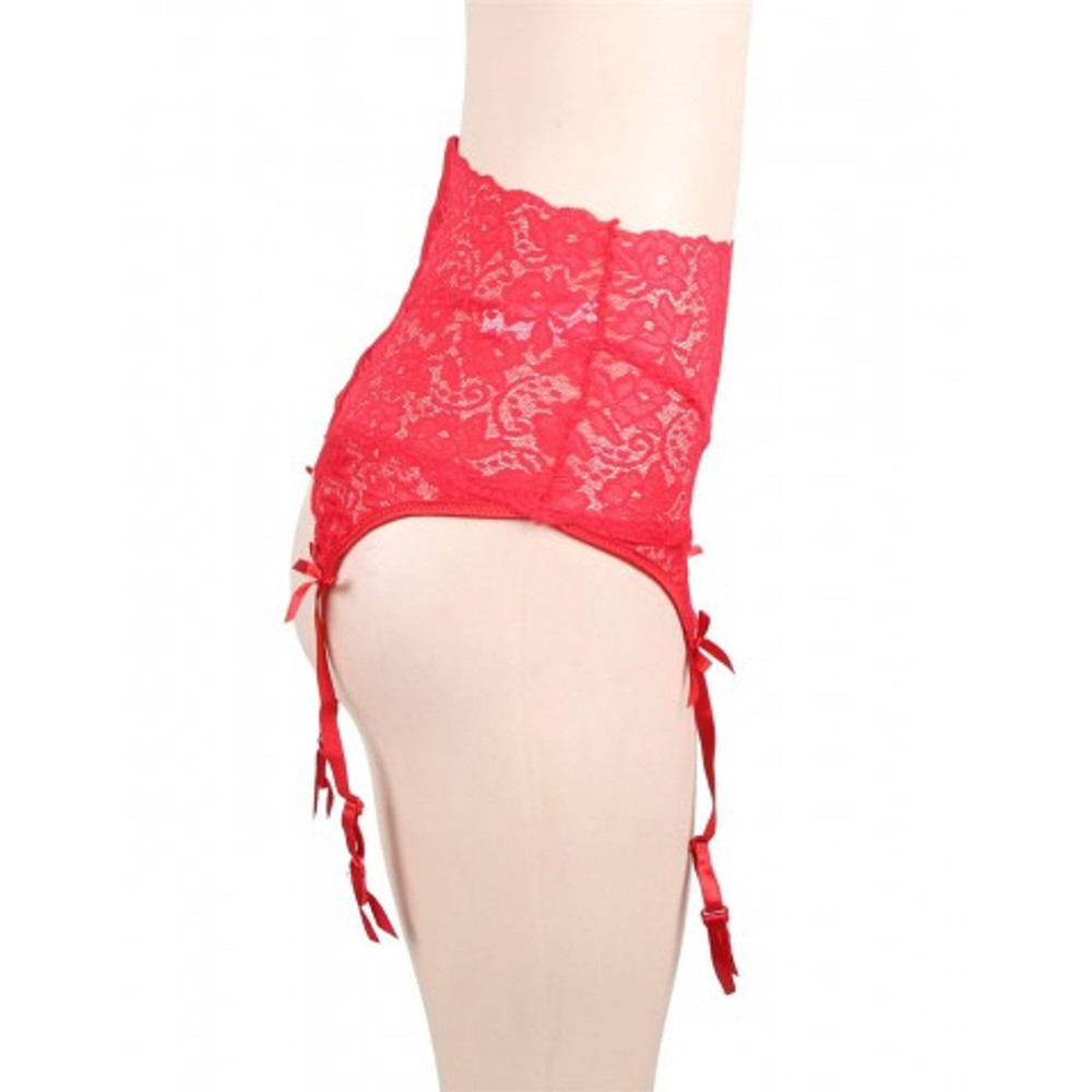 Пояс для чулок на высокой посадке Red Sexy Lace (M-L)