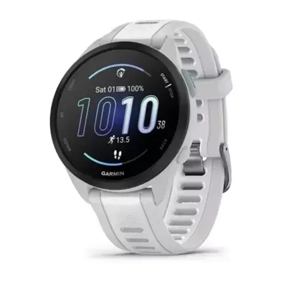 Беговые смарт-часы Garmin Forerunner 165 Music, Mist Grey/Whitestone 010-02863-31