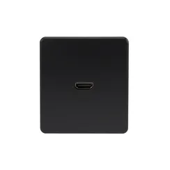 Розетка HDMI KRANZ Miele Round Оникс KR-78-0730-3