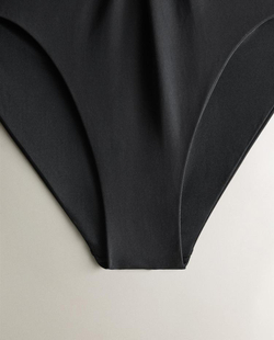 ZARA HOME КУПАЛЬНИК С V-ОБРАЗНЫМ ВЫРЕЗОМ, ЧЕРНЫЙ
