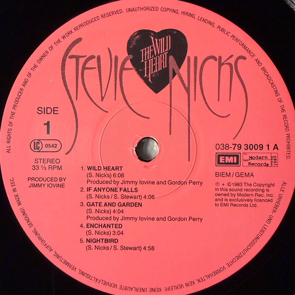 Stevie Nicks ‎– The Wild Heart (Европа)