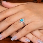 Серебряное кольцо с бирюзой Mashahir 35164 Иран