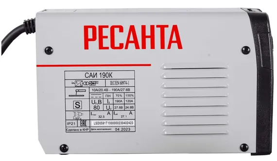 Сварочный инвертор "РЕСАНТА" САИ-190К
