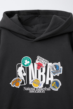 ZARA ХУДИ NBA - MULTI TEAMS, ТЕМНЫЙ АНТРАЦИТ