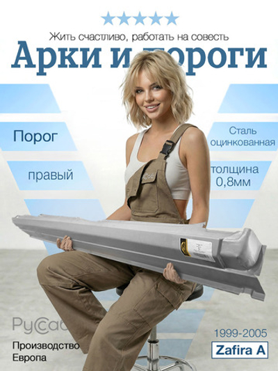 Порог правый Opel Zafira A 1999-2005 (Potrykus)