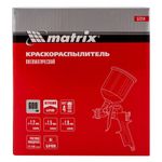 Краскораспылитель пневматический с верхним бачком V 0.6 л, сопло D 1.2, 1.5 и 1.8 мм Matrix, 57314