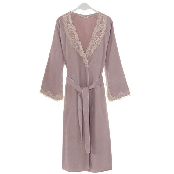 DESTAN - ДЕСТАН лиловый махровый женский халат Soft Cotton (Турция)