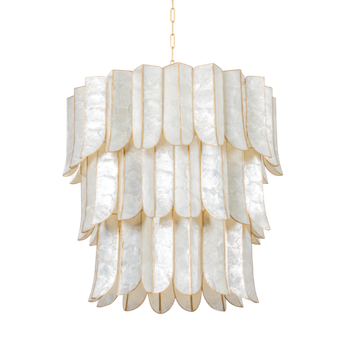 Corbett Cartagena Chandelier, 80 cm, Vintage Gold Leaf