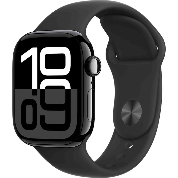 Умные часы Apple Watch Series 10 42mm Aluminum Case Jet Black with Black Sport Band M/L