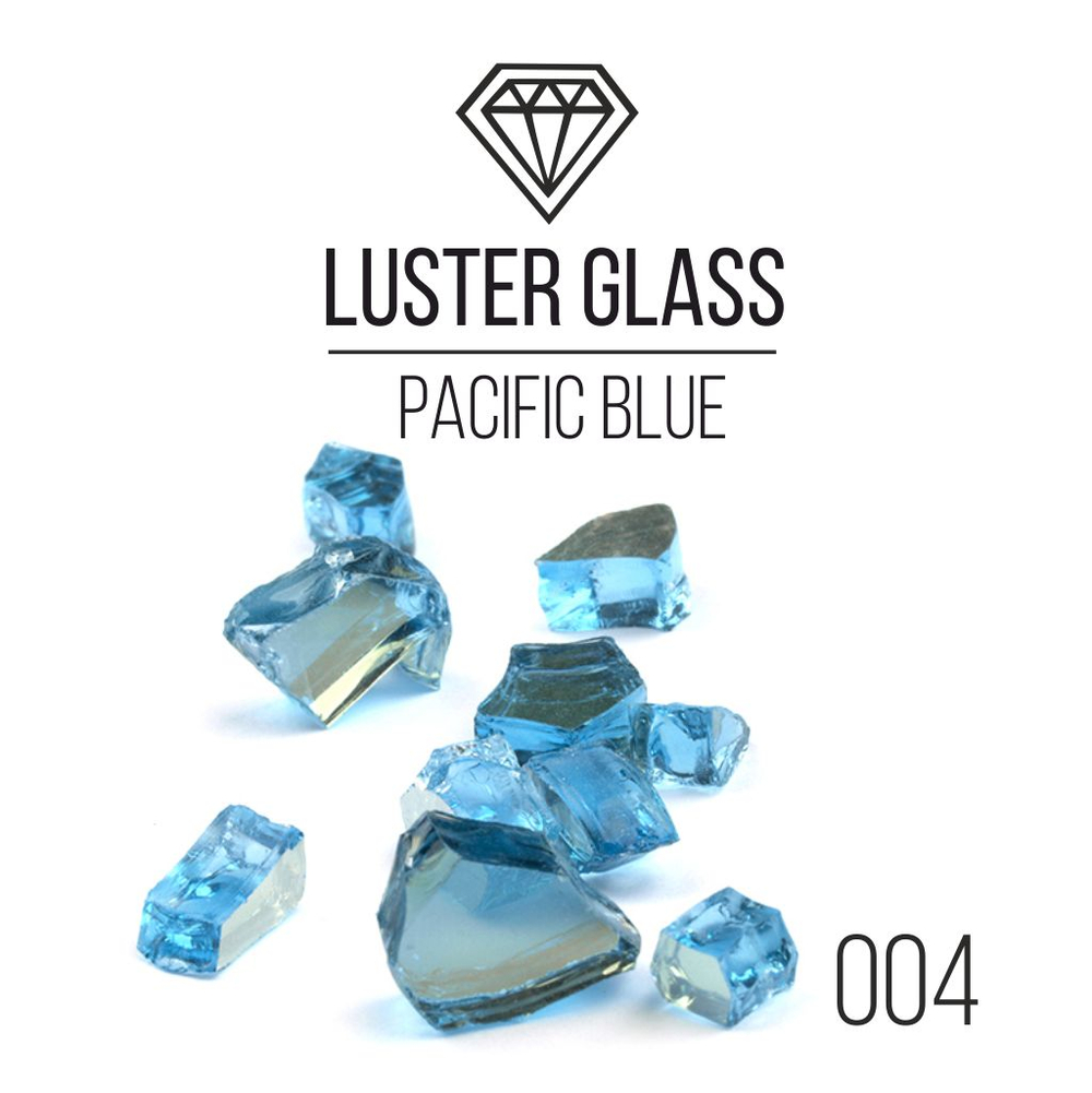 Стеклянная крошка LusterGlass Premium, PacificBlue, 500гр