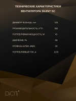 Вентилятор накладной SILENT D125 обр.клапан DICITI