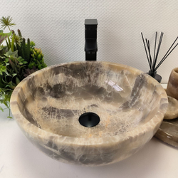 Раковина из оникса Bowl Grey BO-63030 40x40x15 из натурального камня