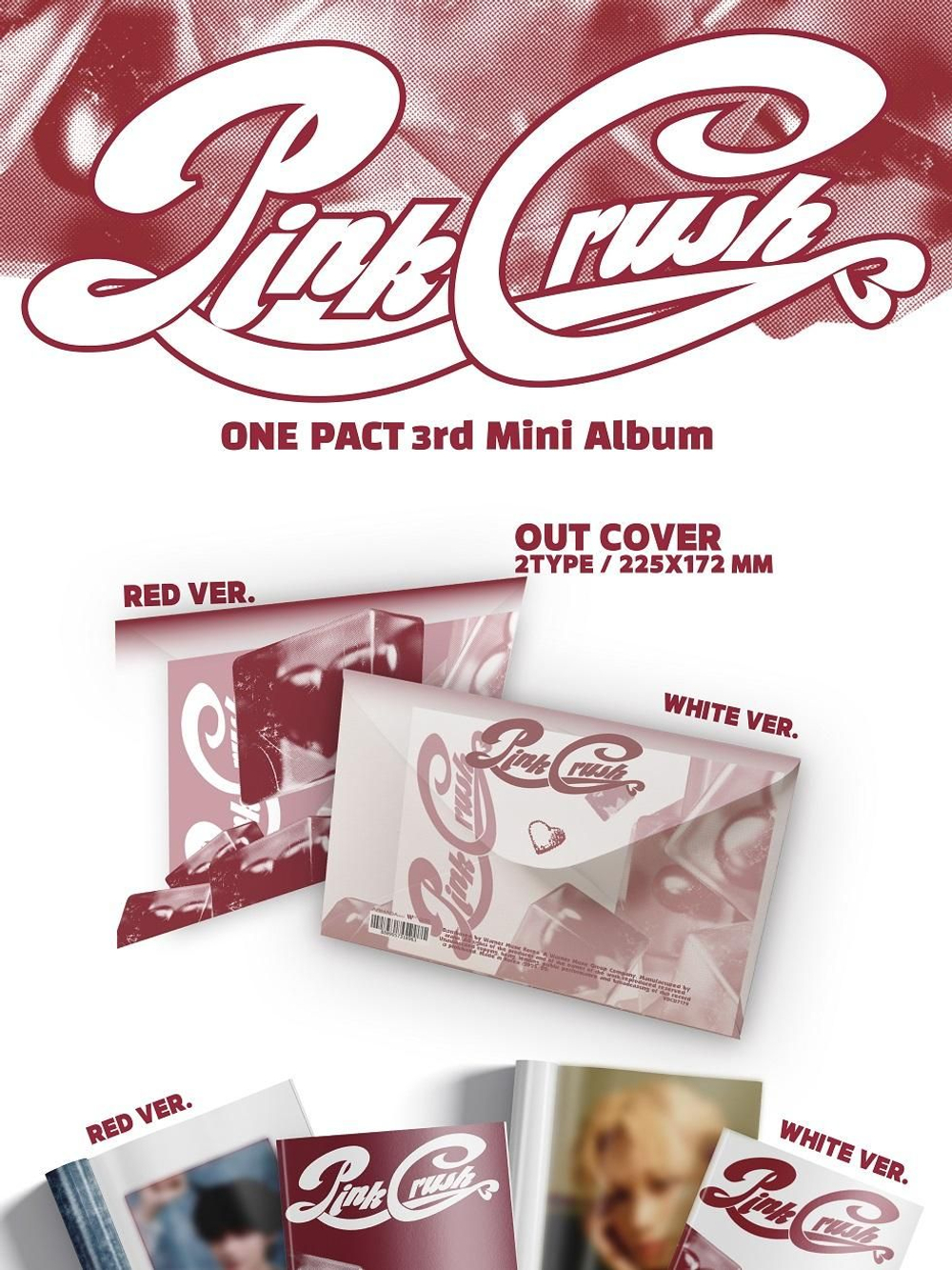 Альбом ONE PACT - PINK CRUSH 3rd Mini Album RANDOM Version