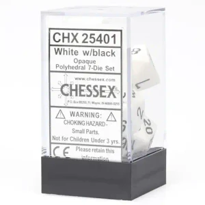 Chessex 7-dice set White/Black