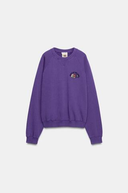ZARA - FRUIT OF THE LOOM™ ТОЛСТОВКА С ЭФФЕКТОМ ПОТЕРТОСТИ, СИРЕНЕВЫЙ
