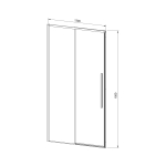 Душевая дверь Vincea Слим-Н (Slim-N) VDS-4SN130CGB, 1300, черный, стекло тонированное