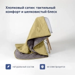 Покрывало + 2 наволочки БайКолор Шоколад/Горчица