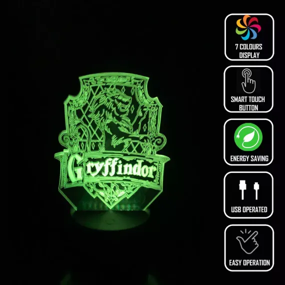Creative 3D lamp Harry Potter Gryffindor