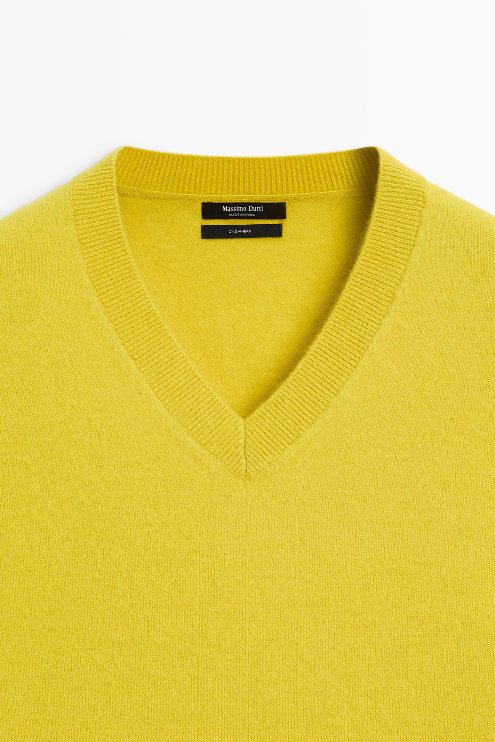 Massimo Dutti Свитер из 100% кашемира, лаймовый