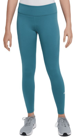 Штаны для девочки теннисные Nike Dri-Fit One Legging - mineral teal/white