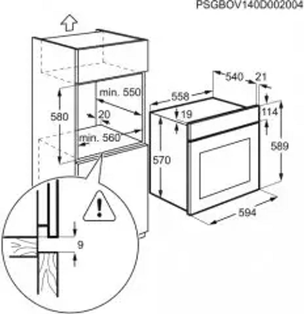 Встраиваемый электрический духовой шкаф Electrolux OEF5E50Z