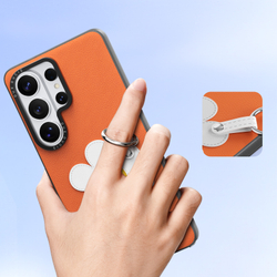 Чехол оранжевого цвета для Samsung Galaxy S26 Ultra, серия Luvy Series Case (со съемным ремешком) от Dux Ducis